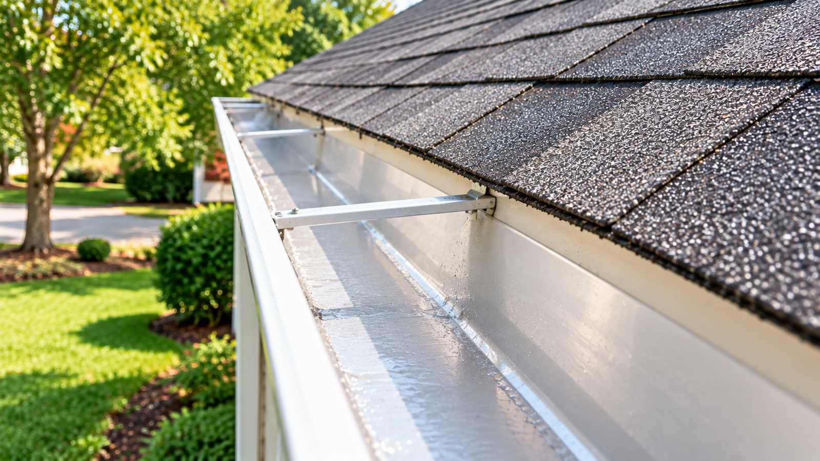 After gutter cleaning